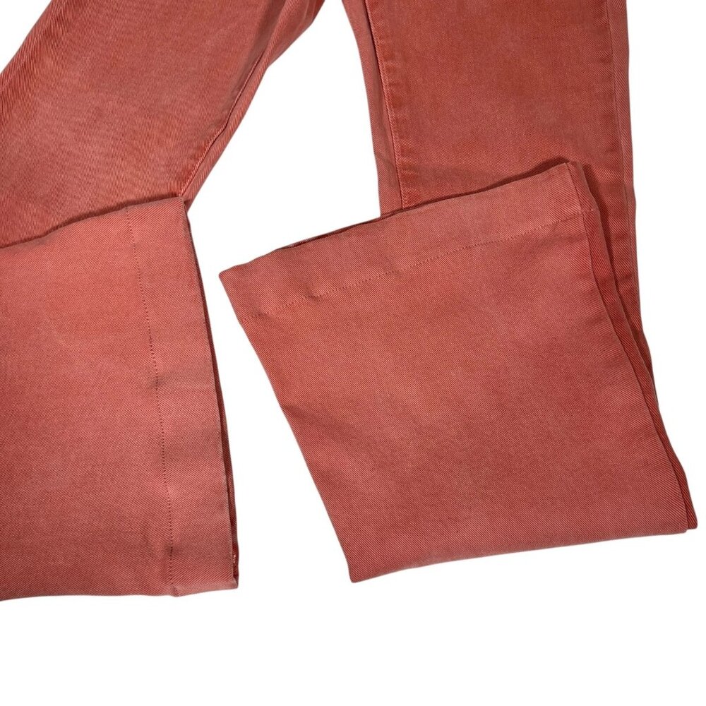 Risen Los Angeles Womens Coral Denim Patch Pocket Bell Bottom Jeans Size 3/26 - Picture 7 of 16